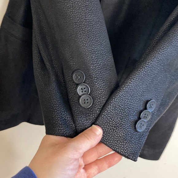 Coppley Sport Coat Mens 40R Black Faux Suede Velvet Blazer Bachelor Party Vegas - Picture 9 of 15